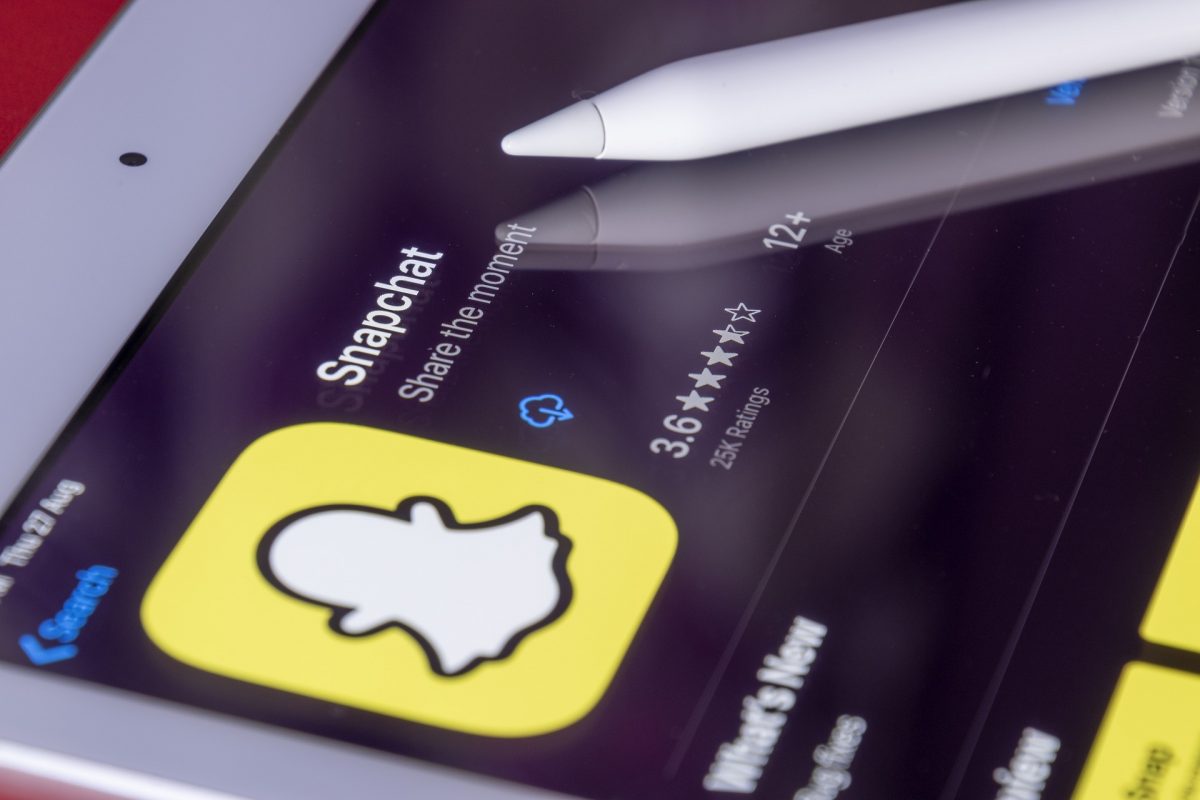 tablette avec application snapchat